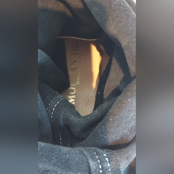 Modern Vice Made in Italy Black Suede Pull On Boot Like New - Picture 9 of 9